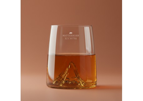 Topographic Set van 4 Shooters Classics Borosilicaat Berg Glazen 6,5 c