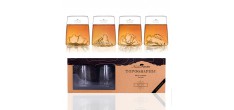 Topographic Italie Set 4 Verres Shooters Borosilicate Montagne 6,5 cl