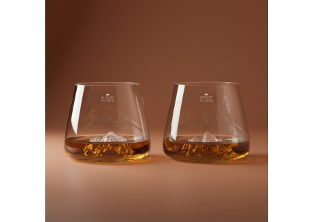 Topographic Mont Blanc/Everest Set 2 Verres à Digestifs Borosilicate 3