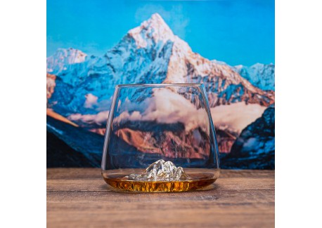 Topographic Mont Blanc/Everest Set 2 Verres à Digestifs Borosilicate 3