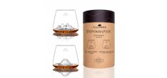 Topographic Set van 2 Borosilicaat Digestive Glazen 35 cl Tre Cime/Mon
