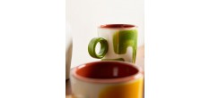 Attimi Espresso Kop en Schotel Set 9 cl Geel Blauw Groen 6 Stuks