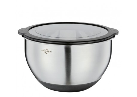 Mengkom van RVS met Maatverdeling Antislip 20 cm ,6 L + Luchtdicht Dek