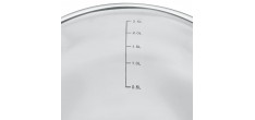 Cul de Poule Bol Inox Gradué Antidérapant 20 cm 2,6 L + Couvercle Herm