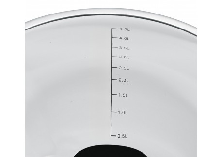 Mengkom van RVS met Maatverdeling Antislip 24 cm 4,8 L + Luchtdicht De