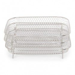 Accessoires Airfryer Grilles de Cuisson Empilables 3 niveaux inox 20X2