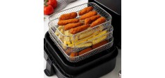 3-Laagse Kookroosters 20x20 cm in RVS voor Airfryer