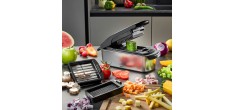 Treppo 2.0 Coupe Légumes et Fruits 3 Grilles avec Réservoir Inox 