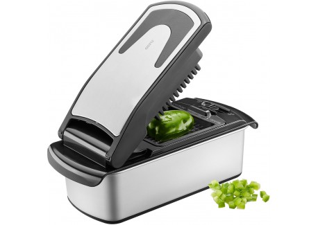 Treppo 2.0 Coupe Légumes et Fruits 3 Grilles avec Réservoir Inox 