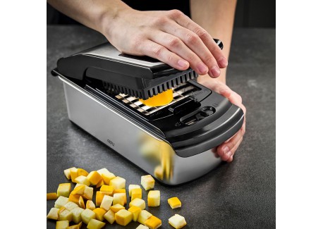 Treppo 2.0 Coupe Légumes et Fruits 3 Grilles avec Réservoir Inox 