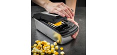 Treppo 2.0 Coupe Légumes et Fruits 3 Grilles avec Réservoir Inox 