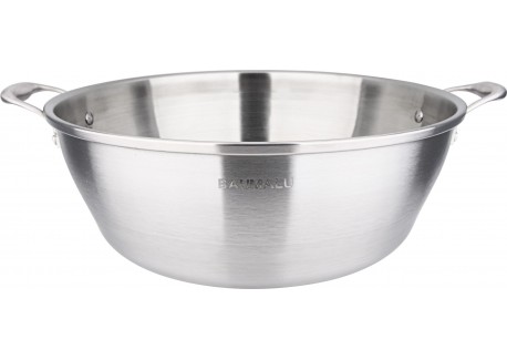 Bassine à Confiture Inox Tripli avec poignées  38 cm 12 L 