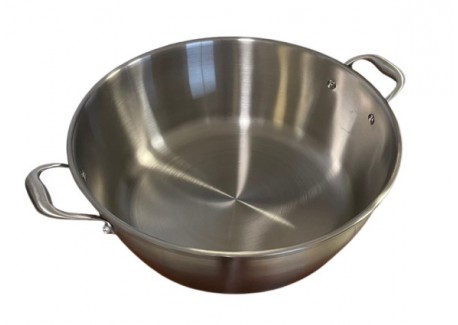 Confituurpan in Triply Roestvrijstaal met Handvatten – 38 cm, 12 L