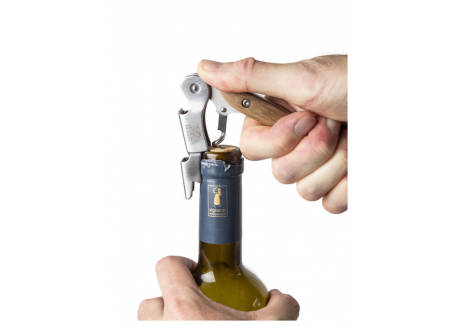Malbec Sommelier Kurkentrekker met Dubbele Hendel Notenhout 13 cm