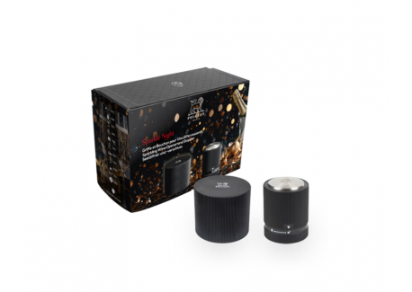 Sparkle Night Coffret Griffe et Bouchon à Champagne Line Aluminium Noi