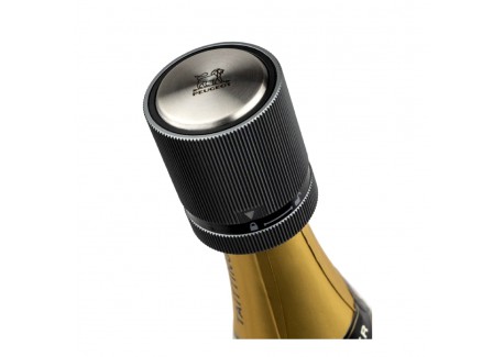 Sparkle Night Coffret Griffe et Bouchon à Champagne Line Aluminium Noi