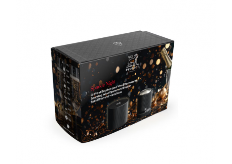 Sparkle Night Set Champagneklauw en Champagnekurk Line Matzwarte Alumi