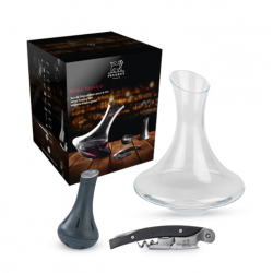 Wine Service Coffret Dégustation Vin Carafe+Sommelier+Billes Nettoyant