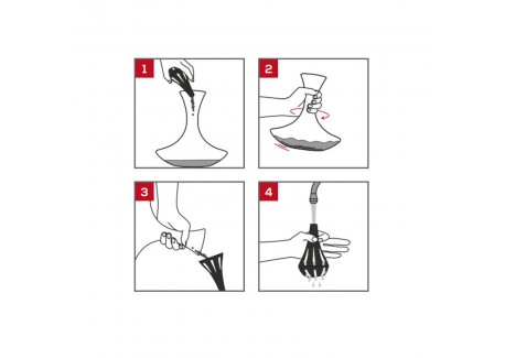 Wine Service Coffret Dégustation Vin Carafe+Sommelier+Billes Nettoyant