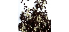 Déco Gâteau Perles Croustillantes en Chocolat Noir et Doré 50g 