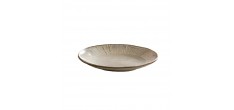 Organic Assiette Plate Striée Beige Crème 21,5 cm 