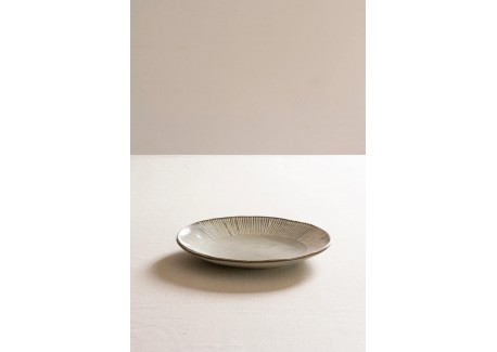 Organic Plat Bord Beige Crème 21,5 cm