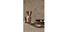 Organic Plat Bord Beige Crème 21,5 cm