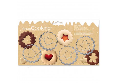 Linzer Emporte-pièces Cannelés en Inox pour Biscuits Fourrés Ø5cm 4 Pc