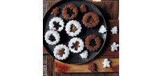 Linzer Koekjesvormpjes van RVS met Kartelrand voor Koekjes Ø5cm 4 stuk