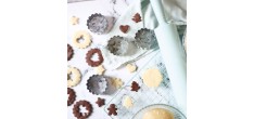 Linzer Koekjesvormpjes van RVS met Kartelrand voor Koekjes Ø5cm 4 stuk