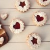 Zie dia Linzer Koekjesvormpjes van RVS met Kartelrand voor Koekjes Ø5cm 4 stuk