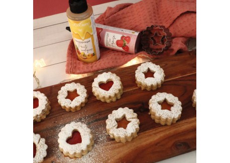 Linzer Koekjesvormpjes van RVS met Kartelrand voor Koekjes Ø5cm 4 stuk