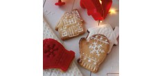 Set Emporte-pièces + Ejecteurs Biscuits de Noël Maison et Moufle 2 Pcs