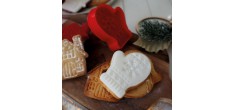 Set Emporte-pièces + Ejecteurs Biscuits de Noël Maison et Moufle 2 Pcs