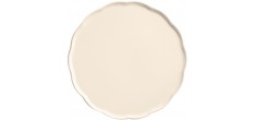 Madeleine Plat de Service Rond Céramique 31 cm Argile Blanc Cassé 