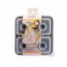 Zie dia 4 Kubussen Gehamerd Effect Siliconen Ijsblokjesvorm 5,5 cm