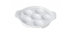 Slakkenbord van Porselein met 6 Holtes 14,5 cm Wit