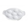 Zie dia Slakkenbord van Porselein met 6 Holtes 14,5 cm Wit