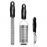 Voir la slide Gourmet Set Premium Zesteur + Râpe + Eplucheur I Inox Noir 3 Pcs 