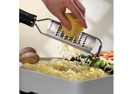 Gourmet Set Premium Zesteur + Râpe + Eplucheur I Inox Noir 3 Pcs 