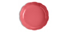 Madeleine Moule à Gateau Rond Céramique 26x6,5 cm Rose Candy