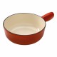 Caquelon à Fondue Savoyarde en Fonte Emaillée Rouge 24 cm 3,2 L 