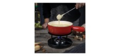 Caquelon à Fondue Savoyarde en Fonte Emaillée Rouge 24 cm 3,2 L 