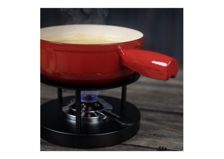 Caquelon à Fondue Savoyarde en Fonte Emaillée Rouge 24 cm 3,2 L 