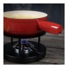 Zie dia Rood Geëmailleerde Gietijzeren Savoyaardse Fonduepan 24 cm 3,2 l