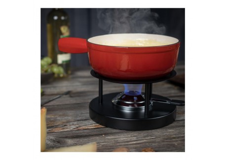 Rood Geëmailleerde Gietijzeren Savoyaardse Fonduepan 24 cm 3,2 l