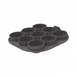 Silfry Egg Moule en Silcone 9 Cavités Mini Muffins pour Airfryer 21x21