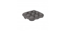Silfry Egg Moule en Silcone 9 Cavités Mini Muffins pour Airfryer 21x21
