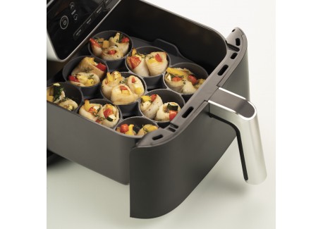 Silfry Egg Moule en Silcone 9 Cavités Mini Muffins pour Airfryer 21x21