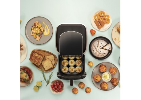 Silfry Egg Moule en Silcone 9 Cavités Mini Muffins pour Airfryer 21x21